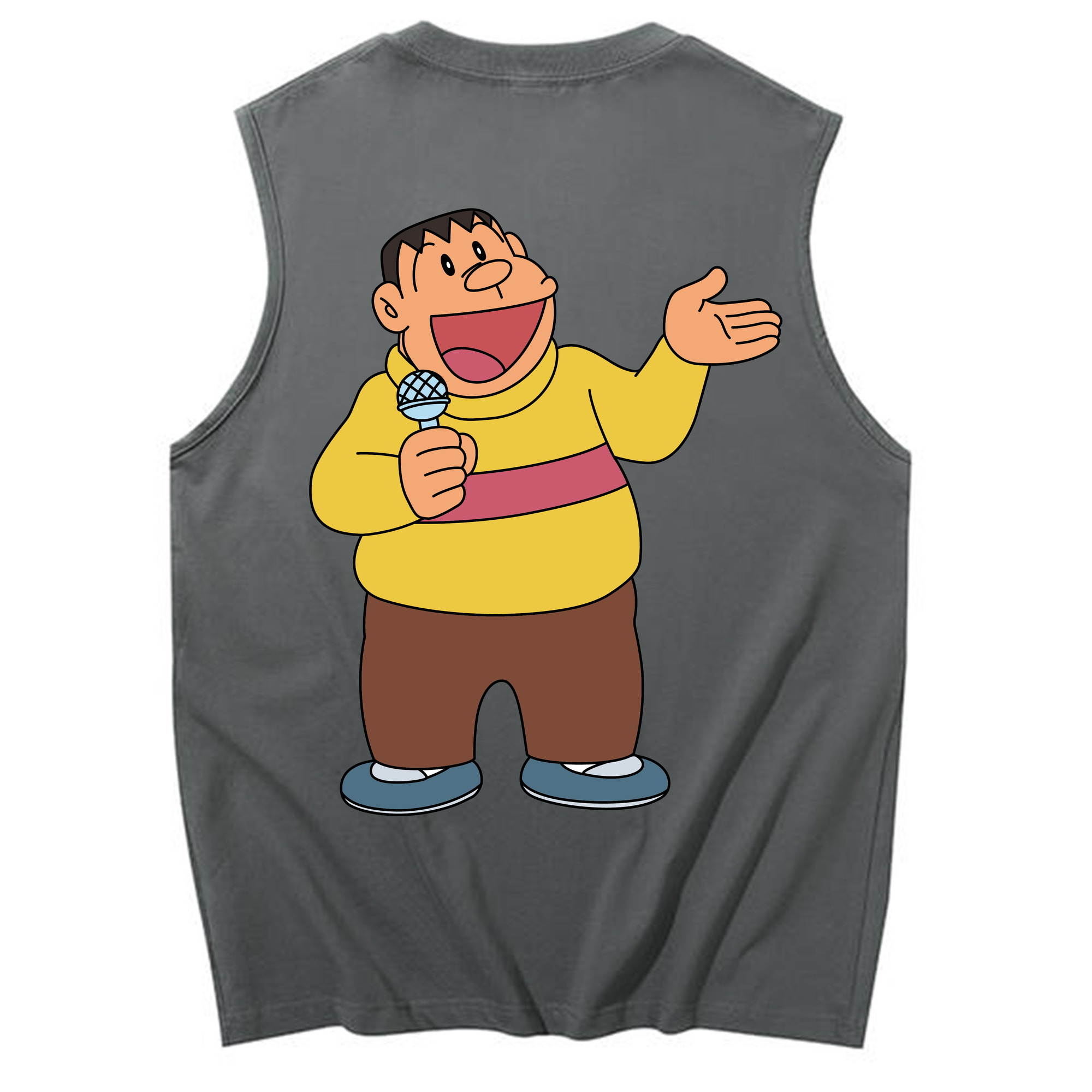 （画像用） ドラえもん 剛田武 Doraemon Gouta Takeshi コットン100％タンクトップ（背面プリント）